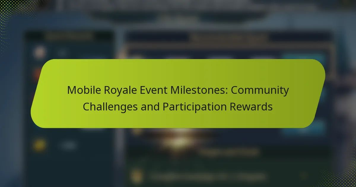 Mobile Royale Event Milestones: Community Challenges and Participation Rewards