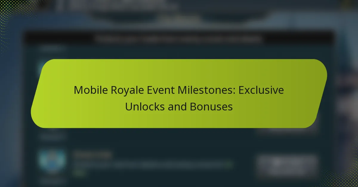 Mobile Royale Event Milestones: Exclusive Unlocks and Bonuses